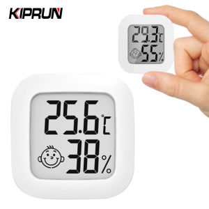 KIPRUN Digital LCD Thermometer Hygrometer Indoor Mini Temperature Sensor Humidity Meter Thermometer Room Hygrometer GaugeElectronic Monitor Smile Face