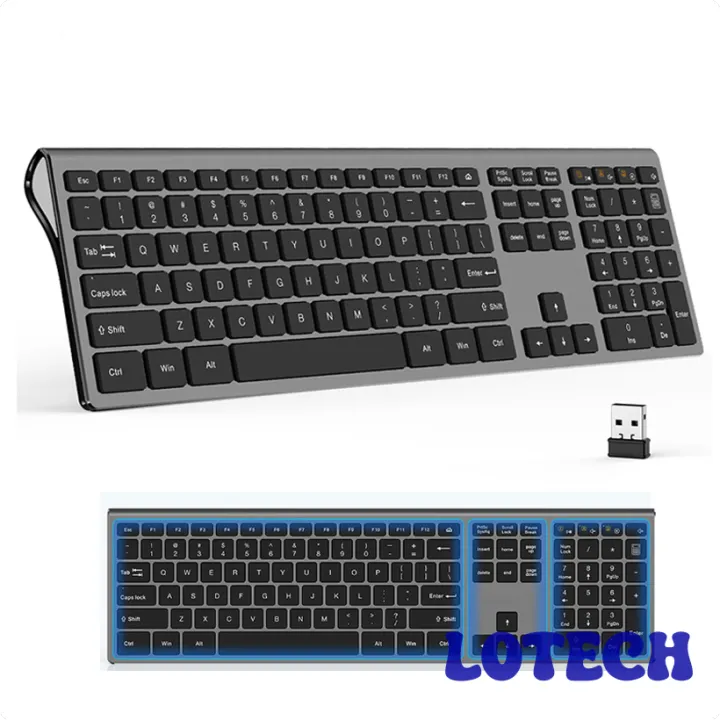 [LOTECH] SeenDa USB Wireless Keyboard Ergonomic Scissor Design Keys ...