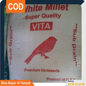 BISA COD!!!Makanan Pakan Burung Milet Millet Putih Vita Super Quality Repack 1 Kg || Makanan Burung || BURUNG