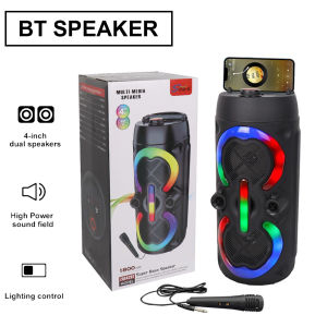 【New Arrival】 Portable Subwoofer Music Player with Mic & Radio Heavy Bass Sound Speaker Party Stereo Speaker for Home Gathering Party