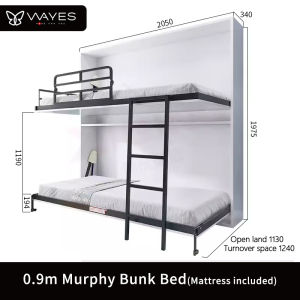Custom Build-in Murphy bunk bed Fold Hidden Wall Bed Bed Single Size