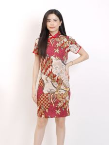 BAJU BATIK WANITA . DRESS BATIK CHEONGSAM WANITA 032