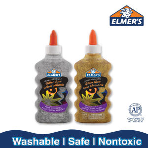 Elmers Glitter Glue in Gold & Silver [BUNDLE OF 2] - Kids Non Toxic Toys and Filled with Fun - Elmer Elmers