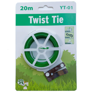Plant Twist Tie Plastic Iron Gardening Twist Tie Green Tie Wire for DIY Flower Fixed Plant Support