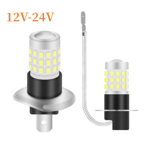 2 Pak 42LED Super terang dengan lensa H3 Putih LED untuk Lampu Kabut Mobil 12V-24V Lampu Kabut Truk Antikabut Mobil Lampu Depan Kuning PUITH