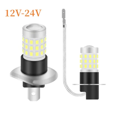 2 Pak 42LED Super terang dengan lensa H3 Putih LED untuk Lampu Kabut Mobil 12V-24V Lampu Kabut Truk Antikabut Mobil Lampu Depan Kuning PUITH