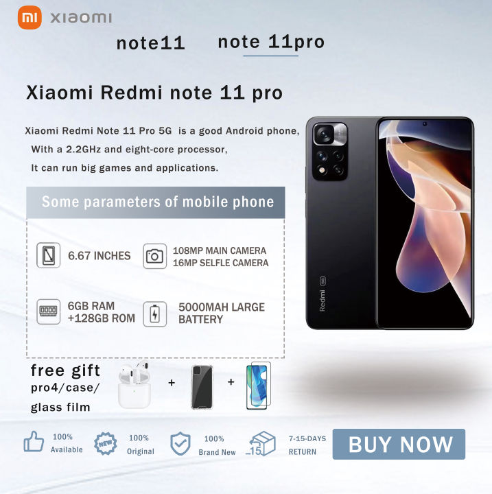 Global rom Xiaomi Redmi Note 11 Pro 5G 6GB/8GB+128/256GB Mediatek