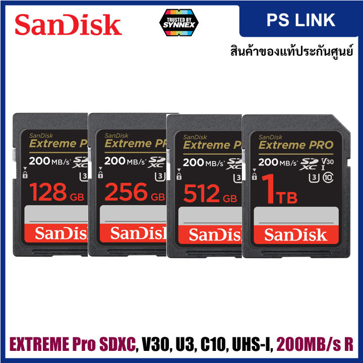 SanDisk Extreme Pro SDXC, SDXXD (128GB, 256GB, 512GB, 1TB) V30, U3, C10 ...