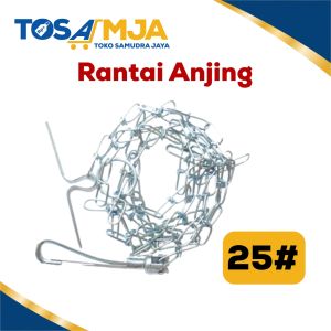 TALI HEWAN PELIHARAAN TALI RANTAI ANJING STAINLESS + KALEP dan NON KALEP / RANTAI ANJING