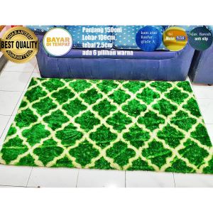 ( Anti Selip ) KARPET BULU RASFUR RAFSUR MOTIF PANJANG 150CM LEBAR 100CM TEBAL 2.5CM LP