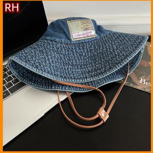 🔥🔥🔥ranghe Retro rửa denim câu cá cap của phụ nữ vành lớn dù để che nắng hat mặt giảm béo UV bảo vệ Mũ bóng chày phong cách Hàn Quốc phiên bản