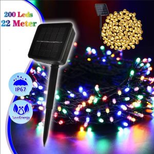 Outdoor Solar Fairy Lights Lampu Christmas lights Outdoor Festoon Led Lamp Solar Garden Fairy lights Garland Christmas Decoration 2025
