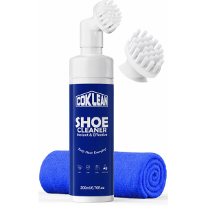 Water-free Sneaker Cleaner White Shoe Cleaner Kit 6.76 OZ Foam for Tennis Shoes Running Golf PU Nubuck Sole