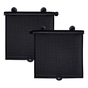 2 gói cửa sổ xe hơi con lăn Shades khối tia cho bé rèm cửa xe với núm hút cao su có thể thu vào che nắng cho cửa sổ bên hông
