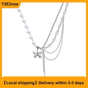 【Local shipping】 Shiny Butterfly Necklace Exquisite Multi-layer Clavicle Chain Necklaces for Women 2022 Trend Aesthetic Jewelry