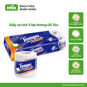 💥 [ĐƠN 250K TẶNG 2 CUỘN GVS] 💥Lốc 10 cuộn giấy vệ sinh cao cấp Tempo Toipa - 3 lớp bền dai an toàn cho da - Thương hiệu Đức (Lốc 10 Cuộn)