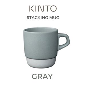 KINTO Slow Coffee Style Stacking Mug 320ml - Made in Japan. Original. Stackable Coffee Mug Dishwasher and Microwave Safe Porcelain Mugs Available in White Orange Navy Blue and Gray. Japanese Minimalist Style. Space Saving