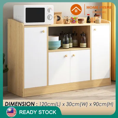 HOME PRIME A189X Kitchen Cabinet Sideboard with Drawer & Big Storage Modern Style Scandinavian Style Storage Kitchen Cabinet Kitchen Furniture Almari Dapur Perabot Moden