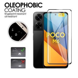Tempered Glass Xiaomi Poco M6 4G Anti Gores Layar Full Handphone Warna