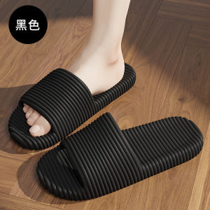 Free Shipping Eva Bathroom Slippers MenS Summer Large-Size Striped Non-Slip Indoor Slippers For Home And Hotel Use WomenS Summer Slippers