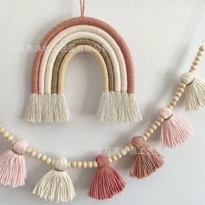 INS Đồ treo tường trang trí phong cách Bohemian cho phòng ngủ phòng khách phông nền sinh nhật đồ treo dệt thủ công cho phòng trẻ em.