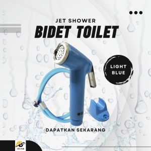Jet shower Toilet BIRU set / semprotan air kloset shower cebok bidet blue jet shower bidet washer