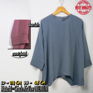 Baju Atasan Wanita / Blouse Wanita / Atasan Crinkel Cey Air Flow Premium - Model Olla Pleated - LD 114 cm