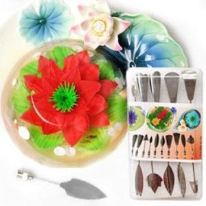 Bộ Dụng Cụ Làm Thạch Rau Câu 3D Tạo Kiểu Hoa Lá Nhiều Mẫu Bộ Gồm 10 Kim Mẫu Và 1 Ống Bơm.