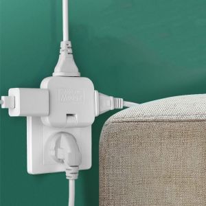 LITUILI Mini Slim Adjustable Fulfillment Multi-Plug Extension Socket Adapter Converter EU Plug Electrical Socket