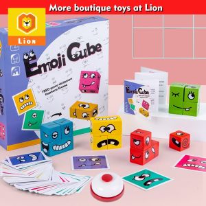 Lion Wooden Face Expression Puzzle: A Fun & Educational Toy for Kids