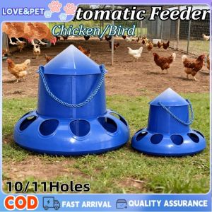 Automatic Chicken Pigeon Feeder Anti-Spill Anti-Leak Feed Trough Thickened Durable Poultry Food Dispenser for Chicken Pigeon Backyard Farm