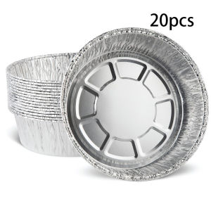20pcs Alumunium Foil Tray Alas Air Fryer Alumunium Anti Lengket Alas Panggang Sekali Pakai