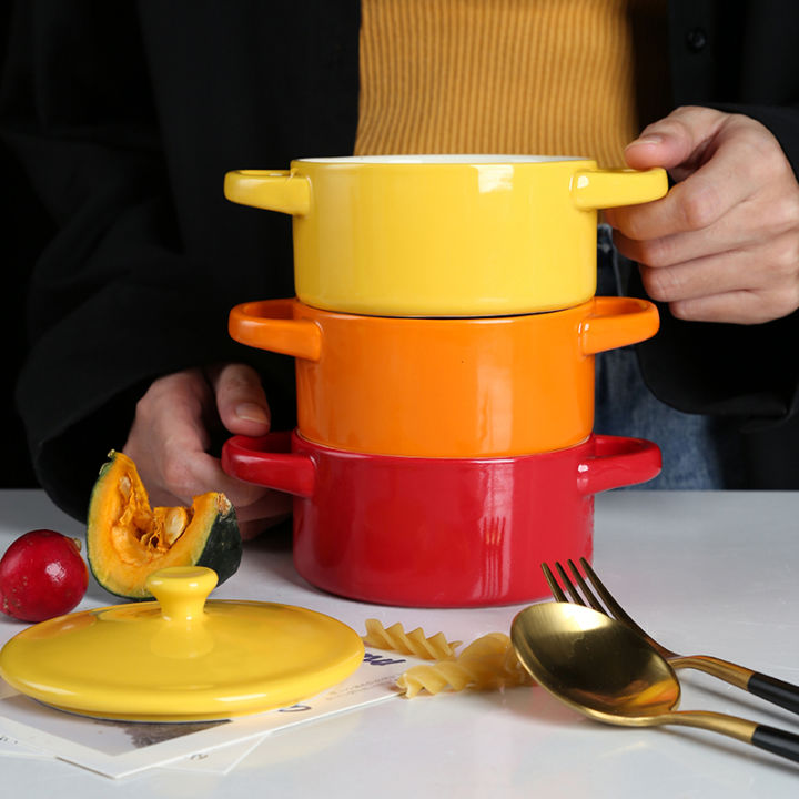 Kitchen Plus Grace Microwavable and Oven Safe Ceramic Serving Bowl with