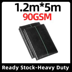 Weedmat 5m-200m Penutup Tanah Bumi- Pencegah Rumpai Weed mat WeedMat Weed Control Landscape Weed Control Mat Woven Ground Cover Membrane Gardening hijau hitam防草布