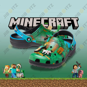 Crocs รองเท้าแตะชายหาด Minecraft Clog กันลื่น น้ำหนักเบามาก#210829