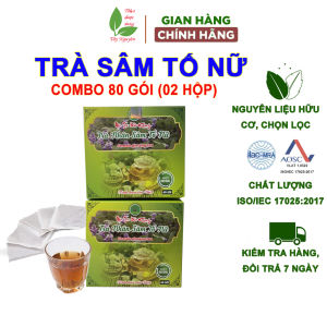 80 gói trà sâm tố nữ trà túi lọc nhân sâm tố nữ Bảo Khang giúp cân bằng nội tiết tố nữ đẹp da mờ nám tăng estrolgen