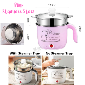 YAS 1.8L Multifunctional Electric Hot Pot/ Mini Rice Cooker / Steamer / Frying Pan