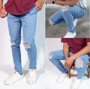 BAYAR DI TEMPAT [COD] CELANA JEANS PENSIL PANJANG PRIA SOBEK LUTUT / CELANA JEANS PENSIL COWOK COWOK YANG LAGI TREN NYA / CELANA JENAS PENSIL KEKINIAN / CELANA JEANS PENSIL SOBEK LUTUT PRIA TERLARIS DI TOKO NAMURA COLLECTION INI