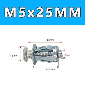 EVC.PH 10Pcs 5Pcs M4 M5 M6 * 25mm M8 Petal Rivet Lock Nuts with Screw for Car License Fixed Plate Screw