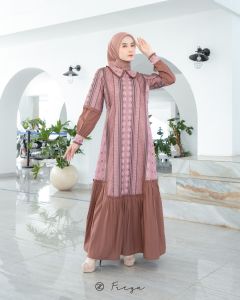 Dress Freya Series by Zalifa Bahan Cotton premium nyaman gaun kondangan