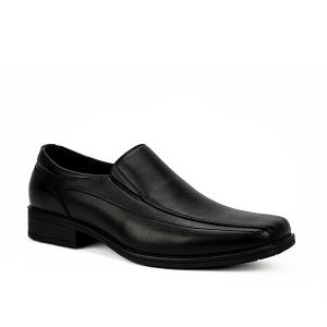 Mens Black Leather Slip-On Formal Shoes for Men MW 22707
