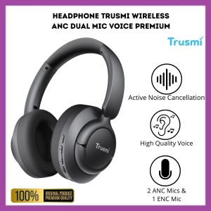 Headphone Trusmi Wireless ANC / Earphone BluetoothActive Noise Cancellation Dual Mic ENC High Quality Voice Premium - FR GALLERY