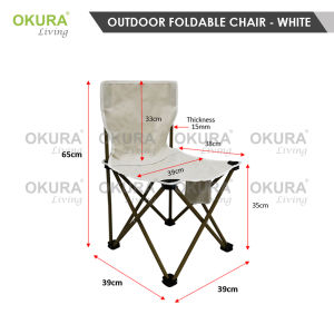 OKURA Foldable Camping Chair Outdoor Chair Portable Chair Hiking Chair Beach Picnic Chair Hiking Stools Kerusi Lipat 露營椅