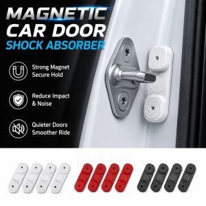 DIVATEN 4Pcs Silicone ic Car Door Shock Absorber Anti-Vibration Sound Deadening Door Lock Buffer Pad  Shock Damping Door Lock Shock Absorber Car Interior Accessories