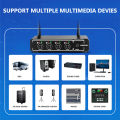 Wireless Microphone System Dual UHF Handheld Cordless Dynamic Microphones Bluetooth 10 sets can be used simultaneously With Bass Echo Tracking Button Cordless Microphone Range 164ft/50m AA Batteries Works with Computer Karaoke Singing Preaching. 