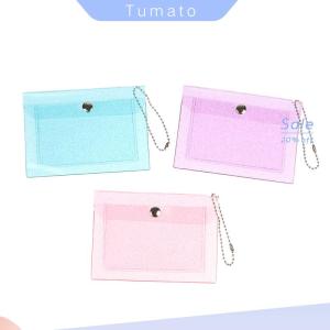 Tumato 1PC phụ nữ của chủ thẻ tín dụng ví trong suốt không thấm nước PVC ID Thẻ Ví