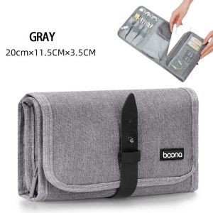 Travel Cable Storage Bag Electronic Accessories Carrying Bag Digital Folding Organizer Bag for USB Cord Earphone
