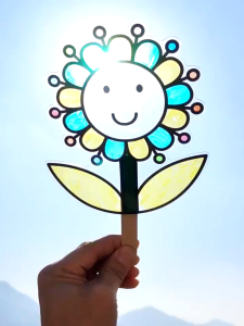 Bahan DIY Kraftangan Tadika Aktiviti Tangan Mewarna Kreatif Anak Perempuan Prasekolah Belajar Awal Kindergarten DIY Creative Early Education Class Art Coloring Outdoor Light Shadow 幼儿园手工制作材料diy创意女孩早教小班美工区涂色填色户外光影 A329