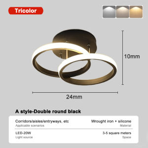 LED Ceiling Light Tricolor Modern Corridor Light Center Light Bedroom Ceiling Lamp ALINLT