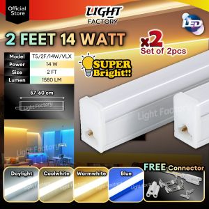 【2PCS/4PCS Set】SUPER BRIGHT LED T5 Long Tube Lighting Plaster Ceiling Lights Lampu Hiasan Akuarium Lampu T5 LED Cabinet